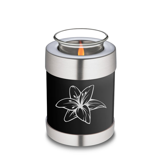 Candle Holder Embrace Black Lily Cremation Urn