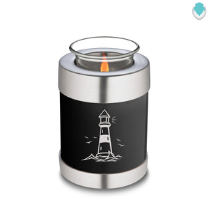 Candle Holder Embrace Black Lighthouse Cremation Urn