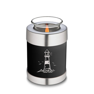 Candle Holder Embrace Black Lighthouse Cremation Urn