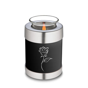 Candle Holder Embrace Black Rose Cremation Urn