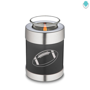 Candle Holder Embrace Charcoal Football Cremation Urn
