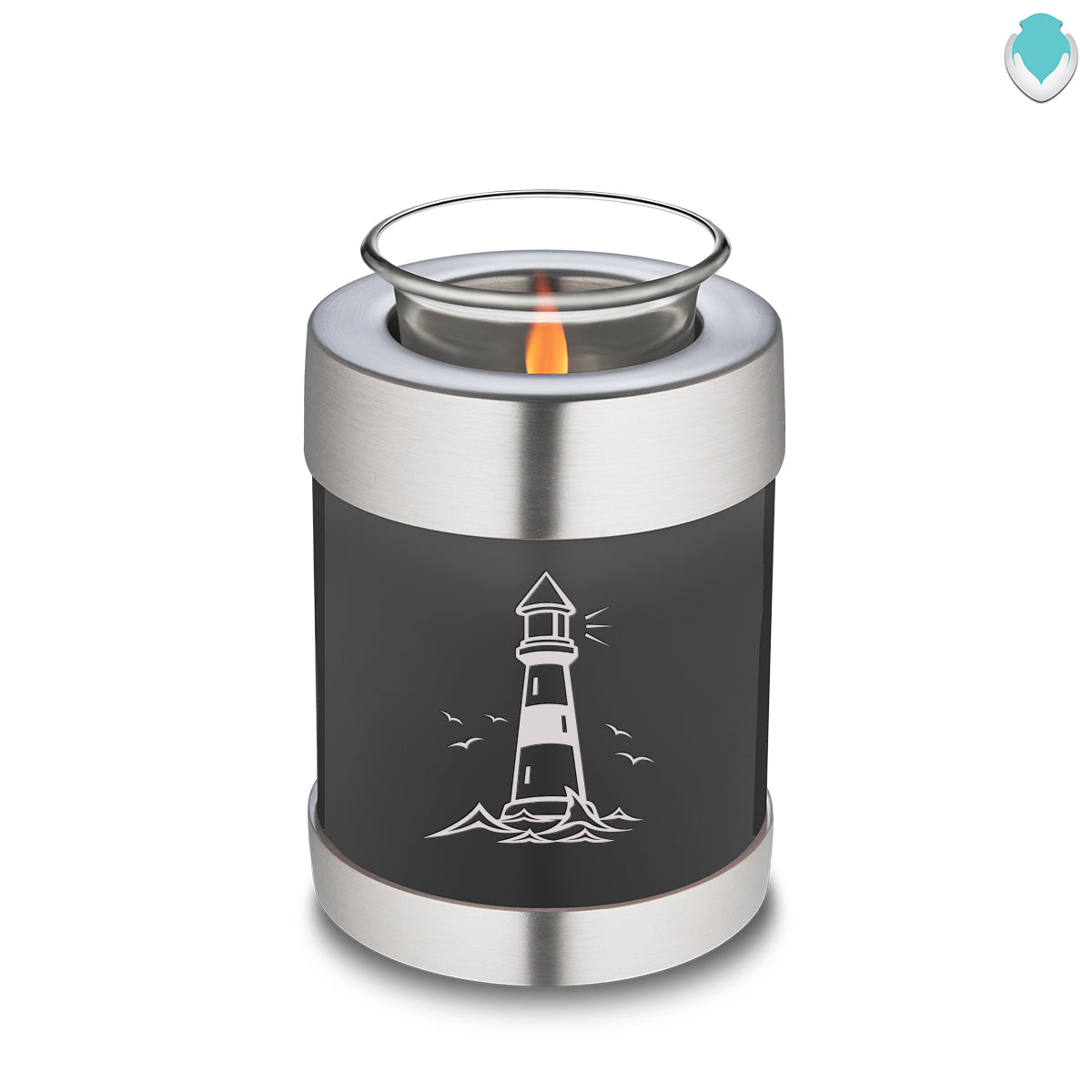 Candle Holder Embrace Charcoal Lighthouse Cremation Urn