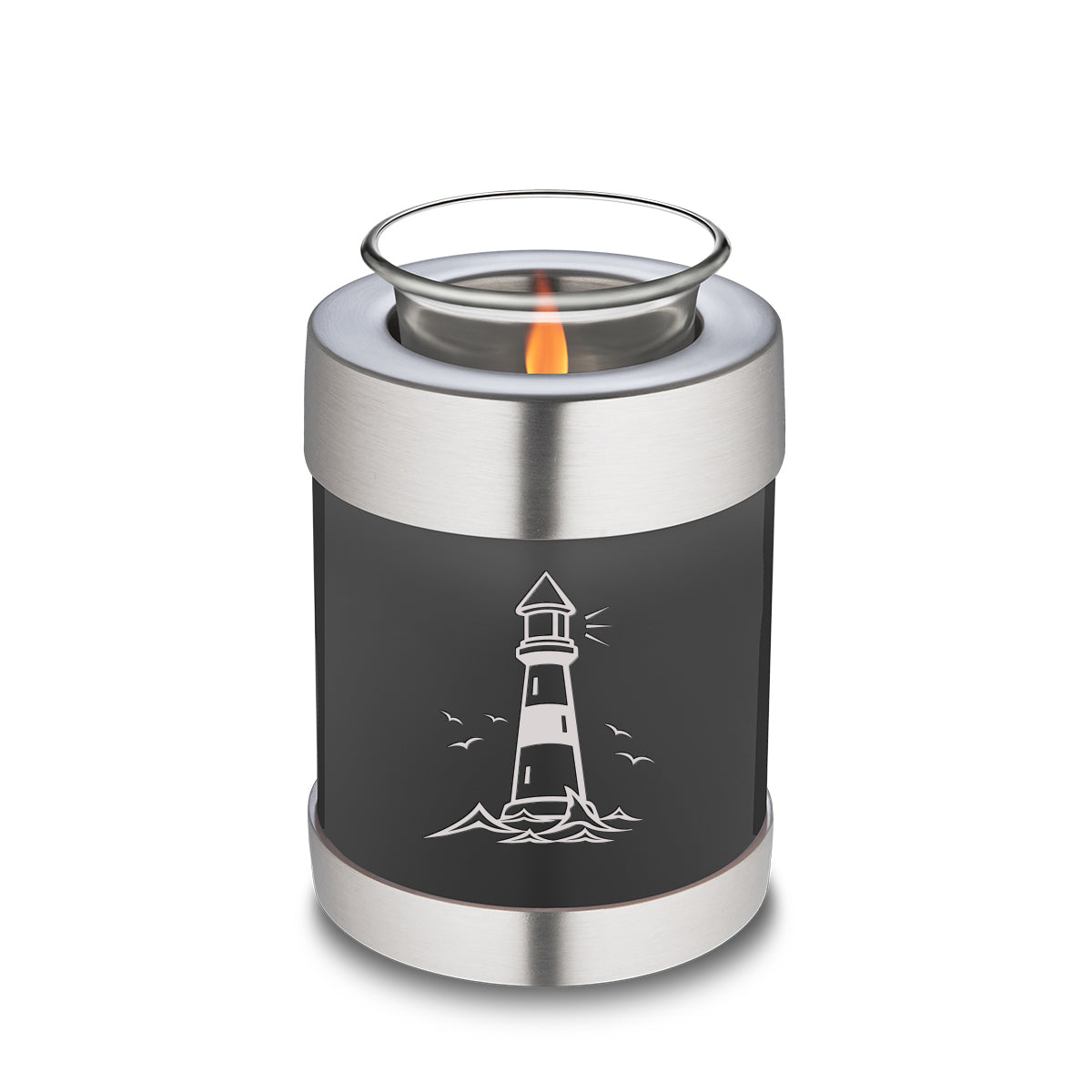 Candle Holder Embrace Charcoal Lighthouse Cremation Urn