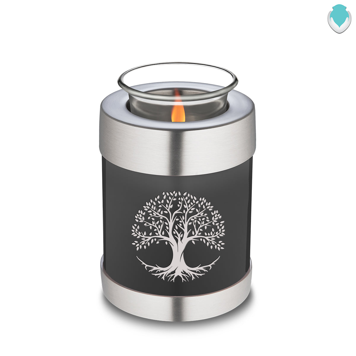 Candle Holder Embrace Charcoal Tree of Life Cremation Urn