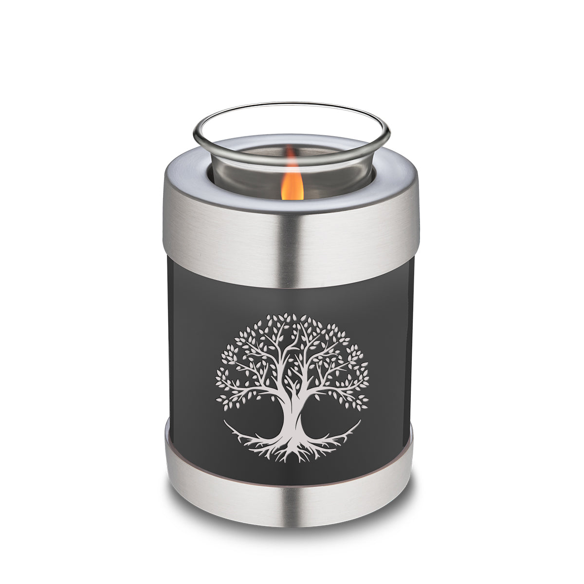 Candle Holder Embrace Charcoal Tree of Life Cremation Urn