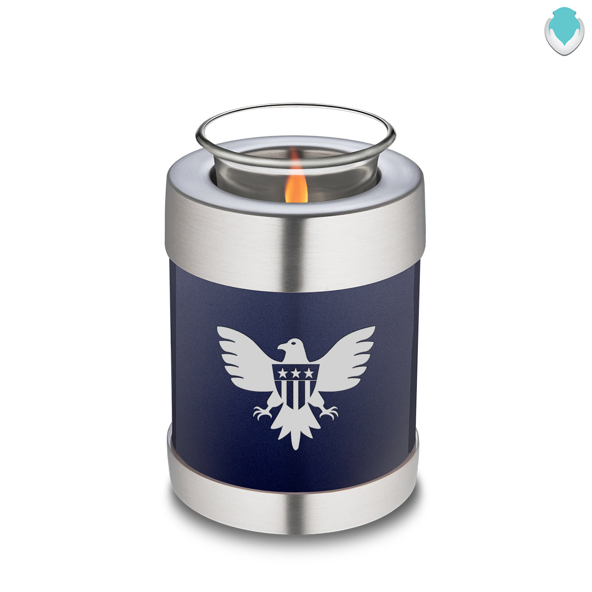 Candle Holder Embrace Cobalt Blue American Glory Cremation Urn