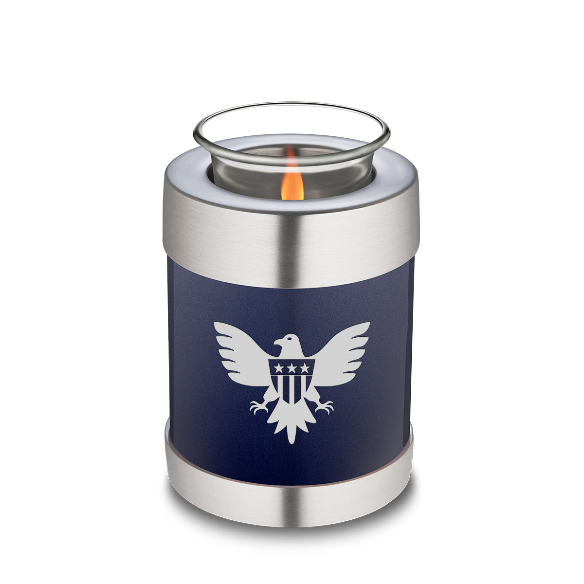 Candle Holder Embrace Cobalt Blue American Glory Cremation Urn