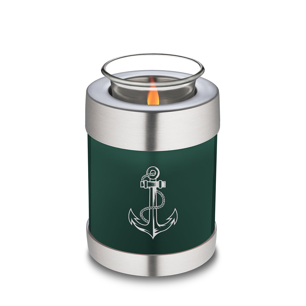 Candle Holder Embrace Green Anchor Cremation Urn