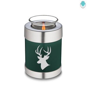 Candle Holder Embrace Green Deer Cremation Urn