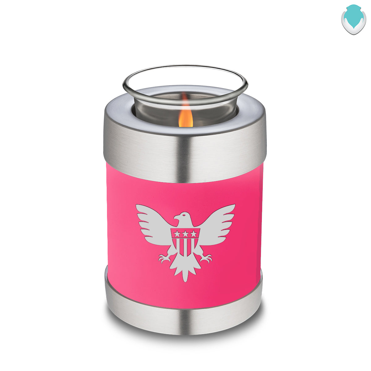 Candle Holder Embrace Bright Pink American Glory Cremation Urn