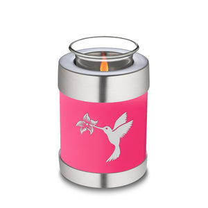 Candle Holder Embrace Bright Pink Hummingbird Cremation Urn