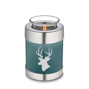 Candle Holder Embrace Teal Deer Cremation Urn