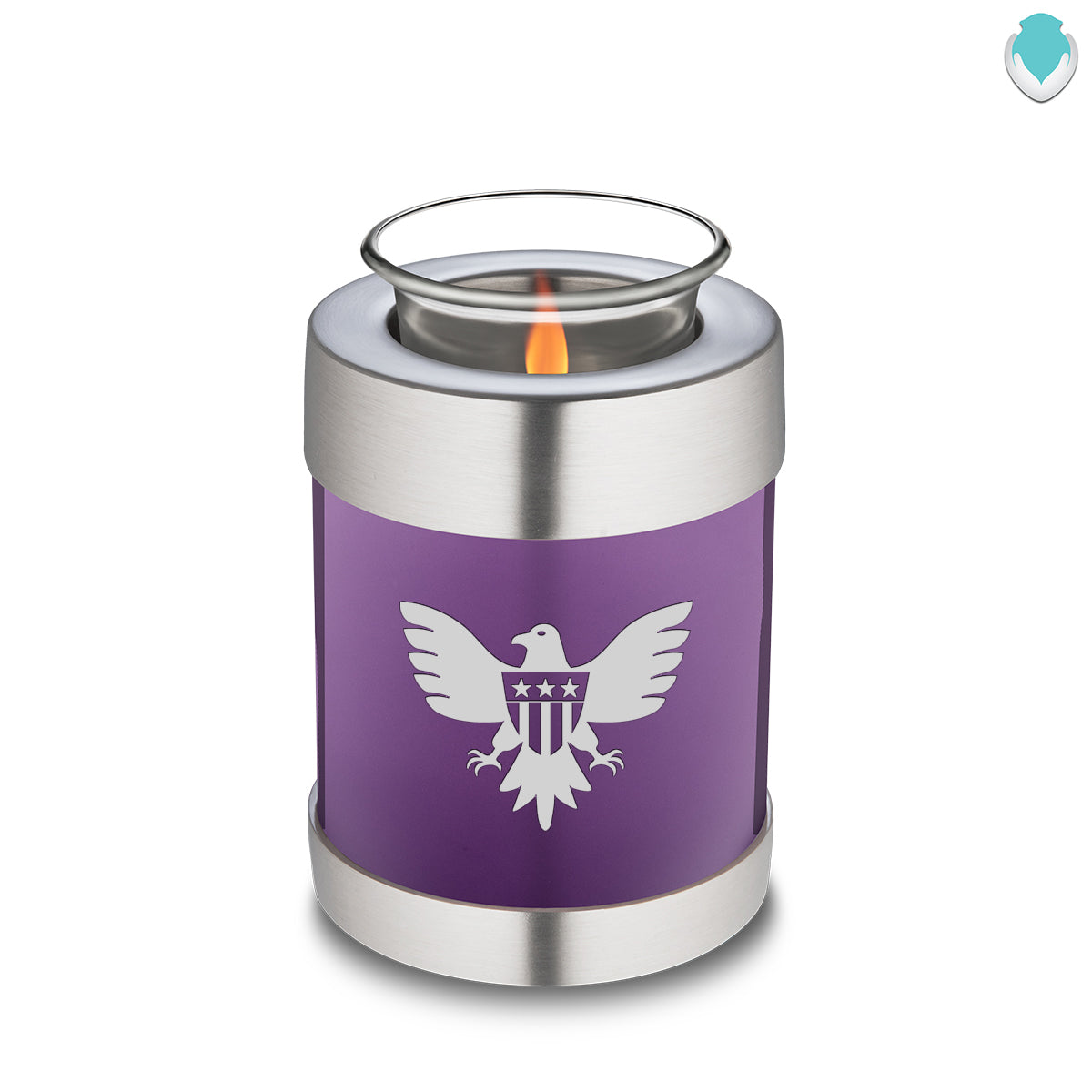 Candle Holder Embrace Purple American Glory Cremation Urn