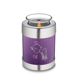 Candle Holder Embrace Purple Angel Cremation Urn