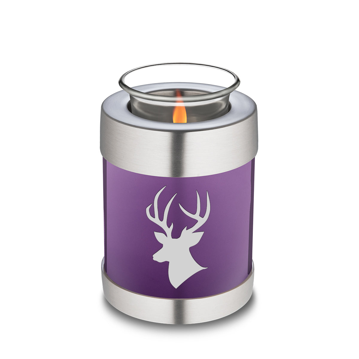 Candle Holder Embrace Purple Deer Cremation Urn