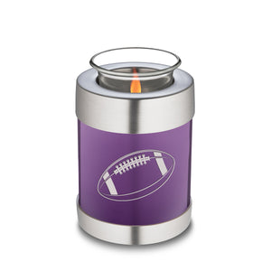 Candle Holder Embrace Purple Football Cremation Urn