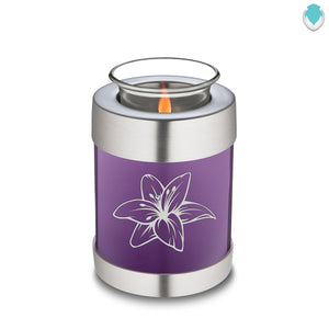 Candle Holder Embrace Purple Lily Cremation Urn