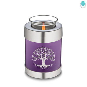 Candle Holder Embrace Purple Tree of Life Cremation Urn