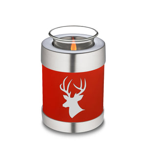 Candle Holder Embrace Bright Red Deer Cremation Urn