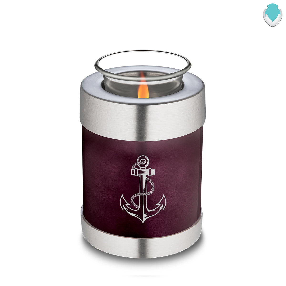 Candle Holder Embrace Cherry Purple Anchor Cremation Urn