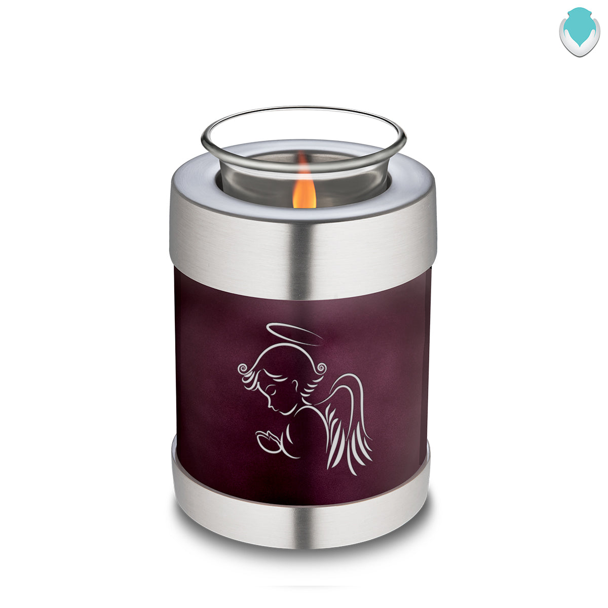Candle Holder Embrace Cherry Purple Angel Cremation Urn