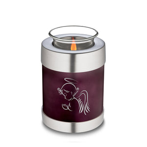 Candle Holder Embrace Cherry Purple Angel Cremation Urn
