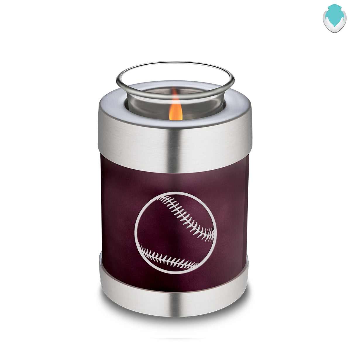 Candle Holder Embrace Cherry Purple Baseball Cremation Urn