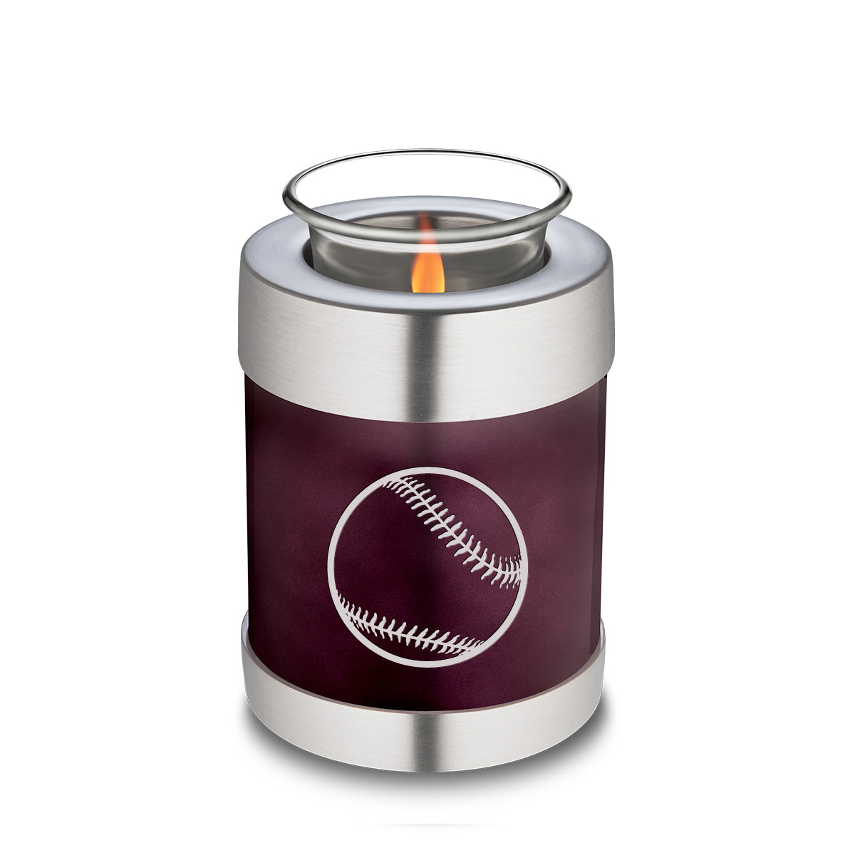 Candle Holder Embrace Cherry Purple Baseball Cremation Urn