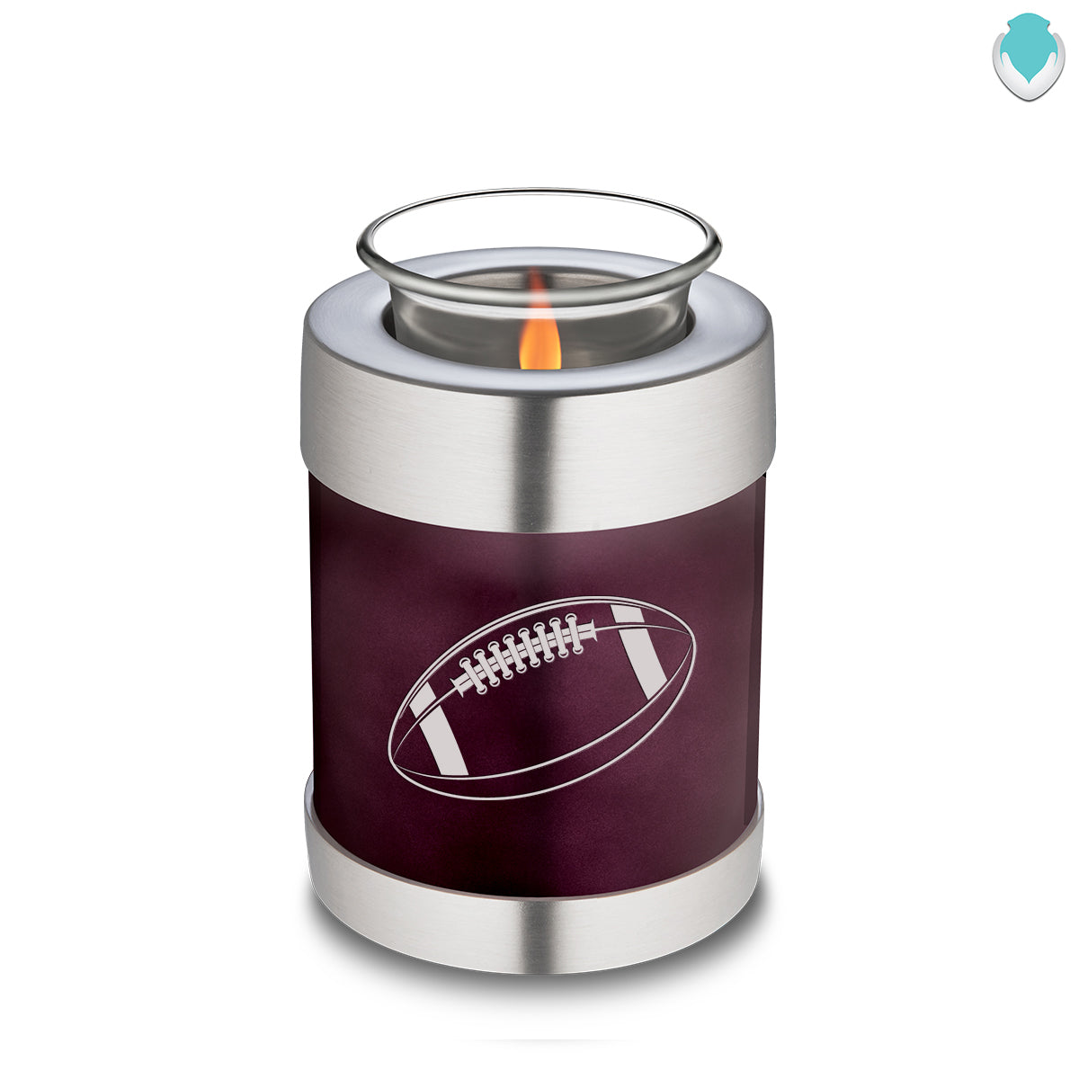 Candle Holder Embrace Cherry Purple Football Cremation Urn