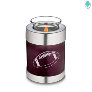 Candle Holder Embrace Cherry Purple Football Cremation Urn