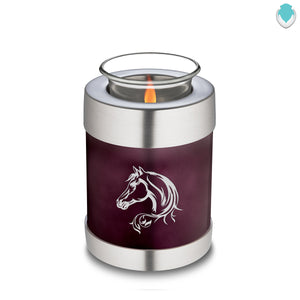 Candle Holder Embrace Cherry Purple Horse Cremation Urn