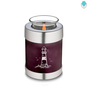 Candle Holder Embrace Cherry Purple Lighthouse Cremation Urn