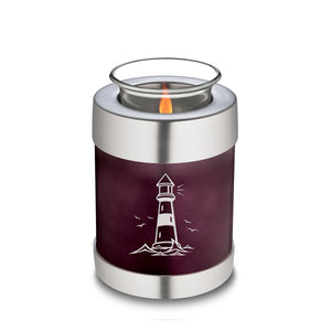 Candle Holder Embrace Cherry Purple Lighthouse Cremation Urn