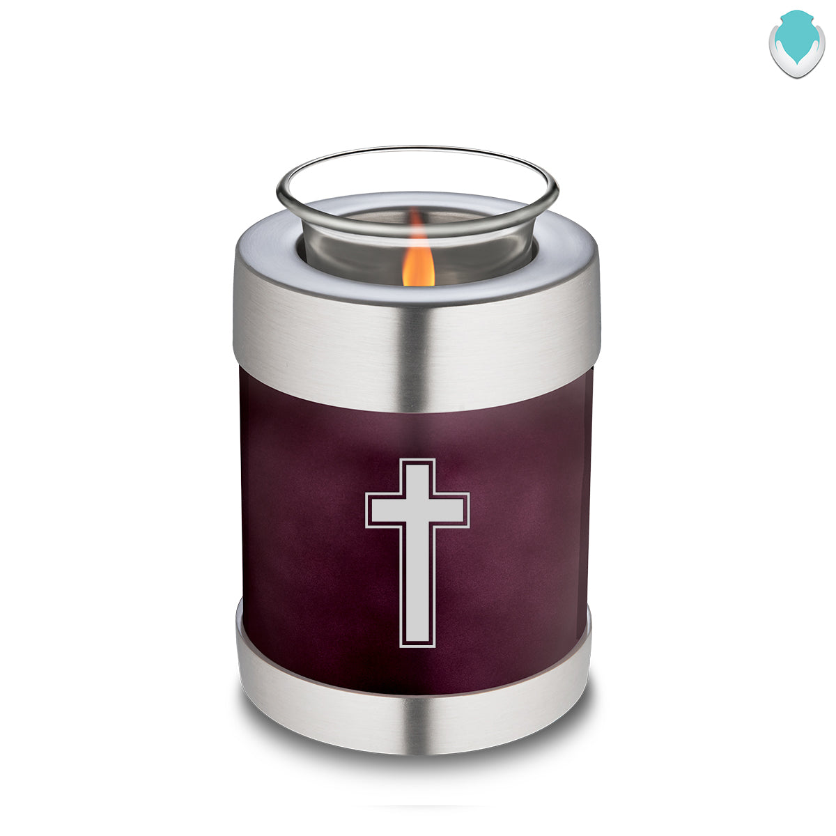 Candle Holder Embrace Cherry Purple Simple Cross Cremation Urn