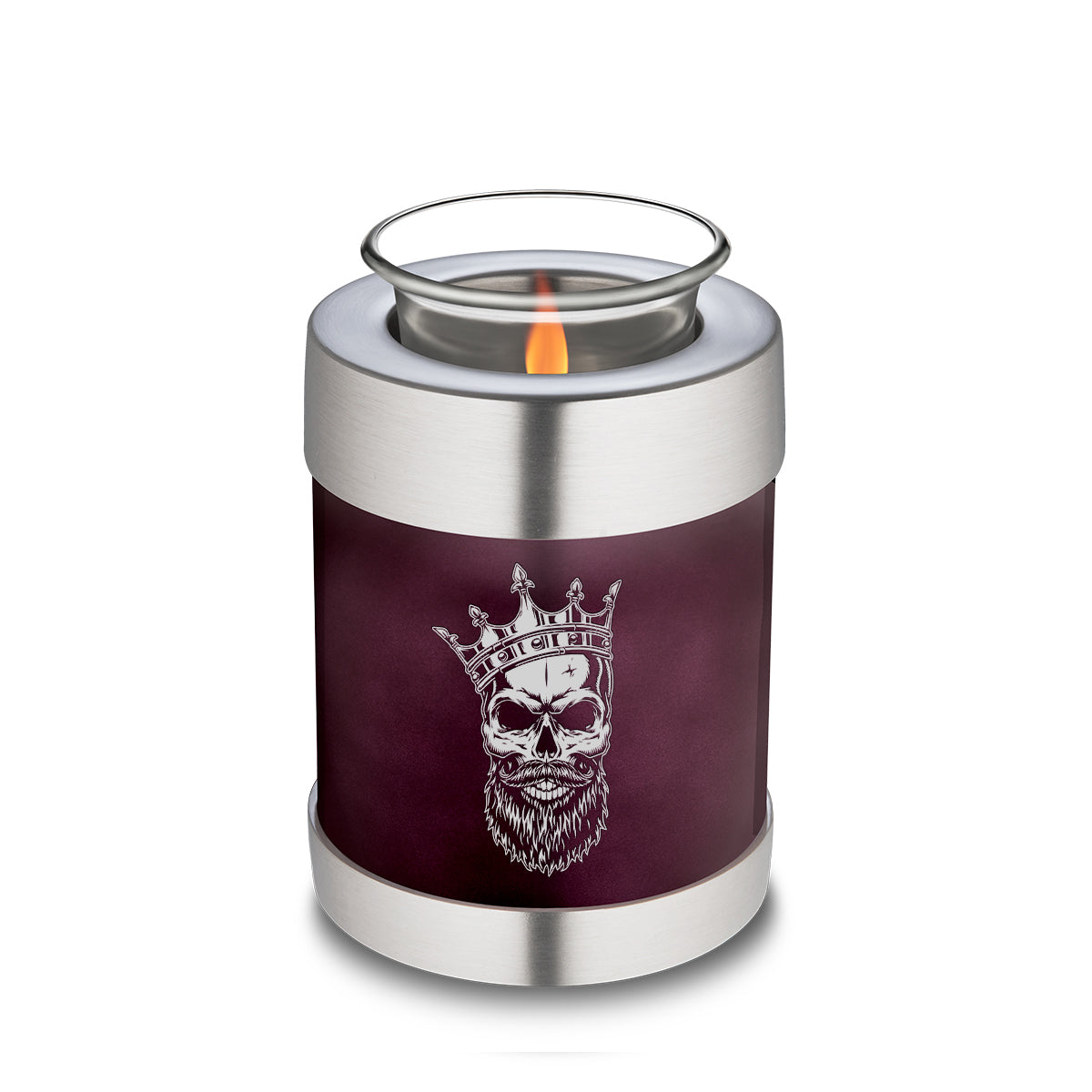 Candle Holder Embrace Cherry Purple Skull Cremation Urn