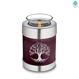 Candle Holder Embrace Cherry Purple Tree of Life Cremation Urn