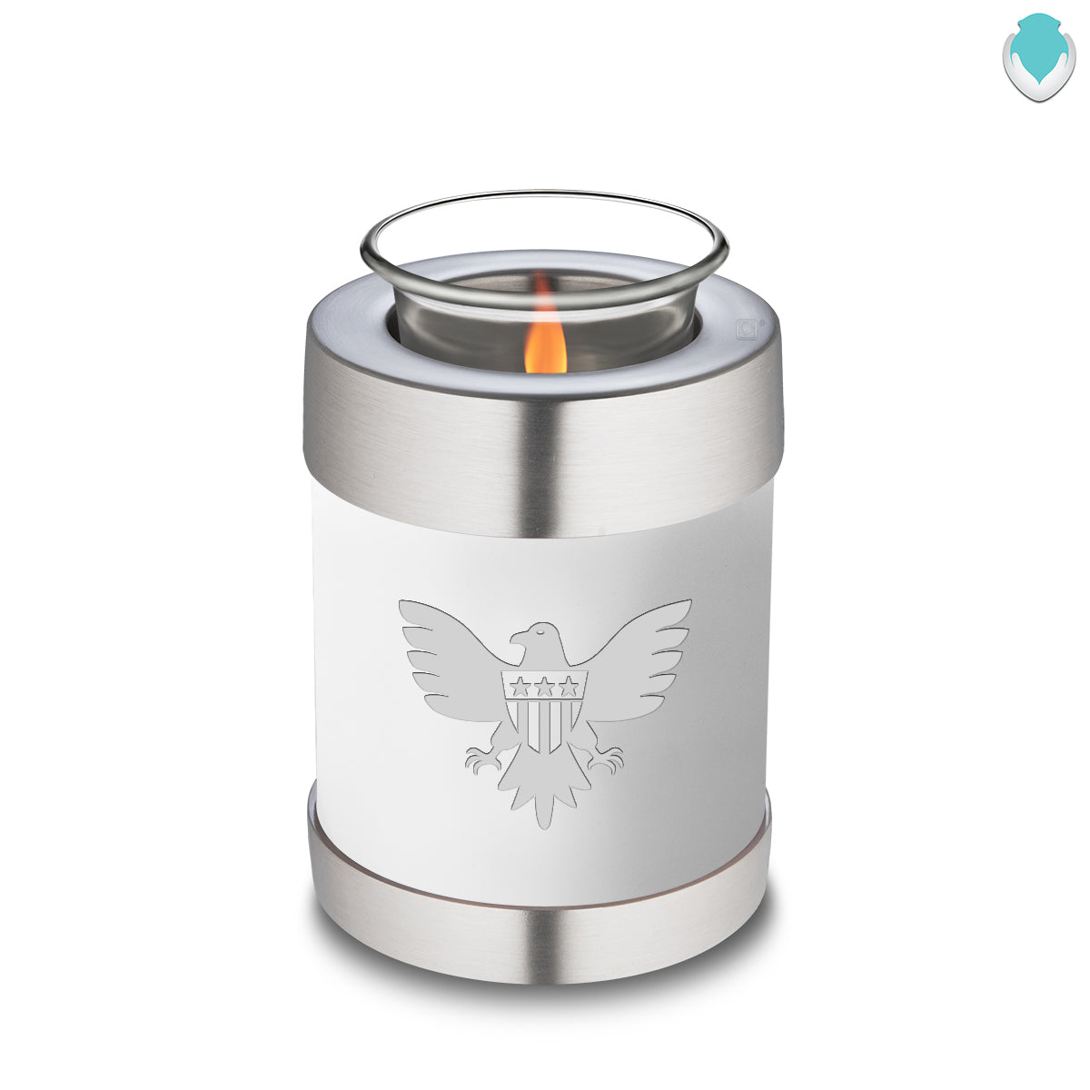 Candle Holder Embrace White American Glory Cremation Urn