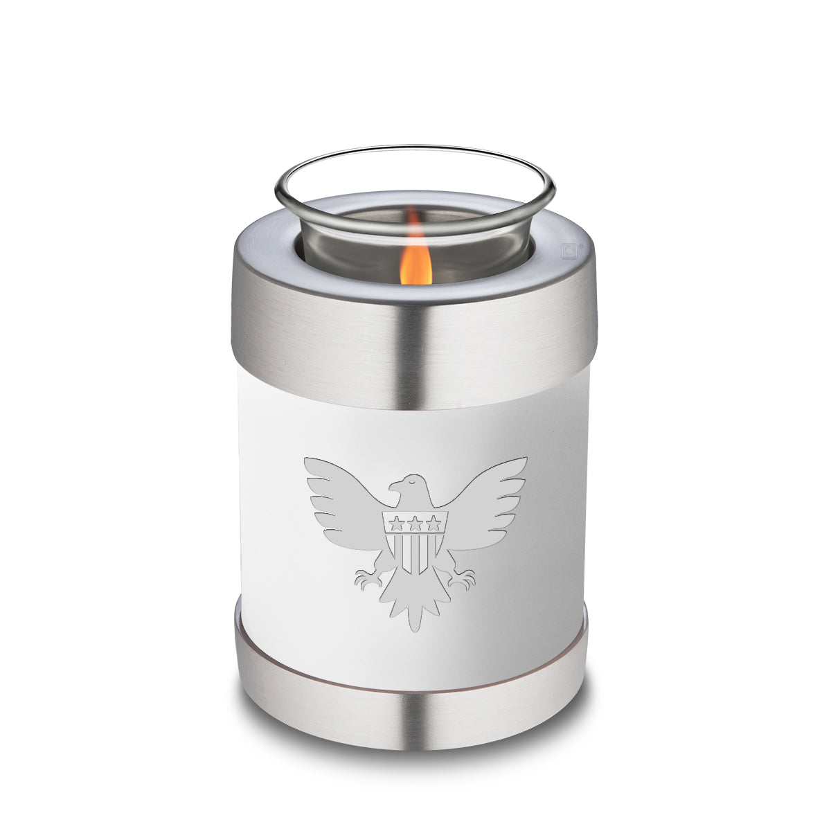 Candle Holder Embrace White American Glory Cremation Urn