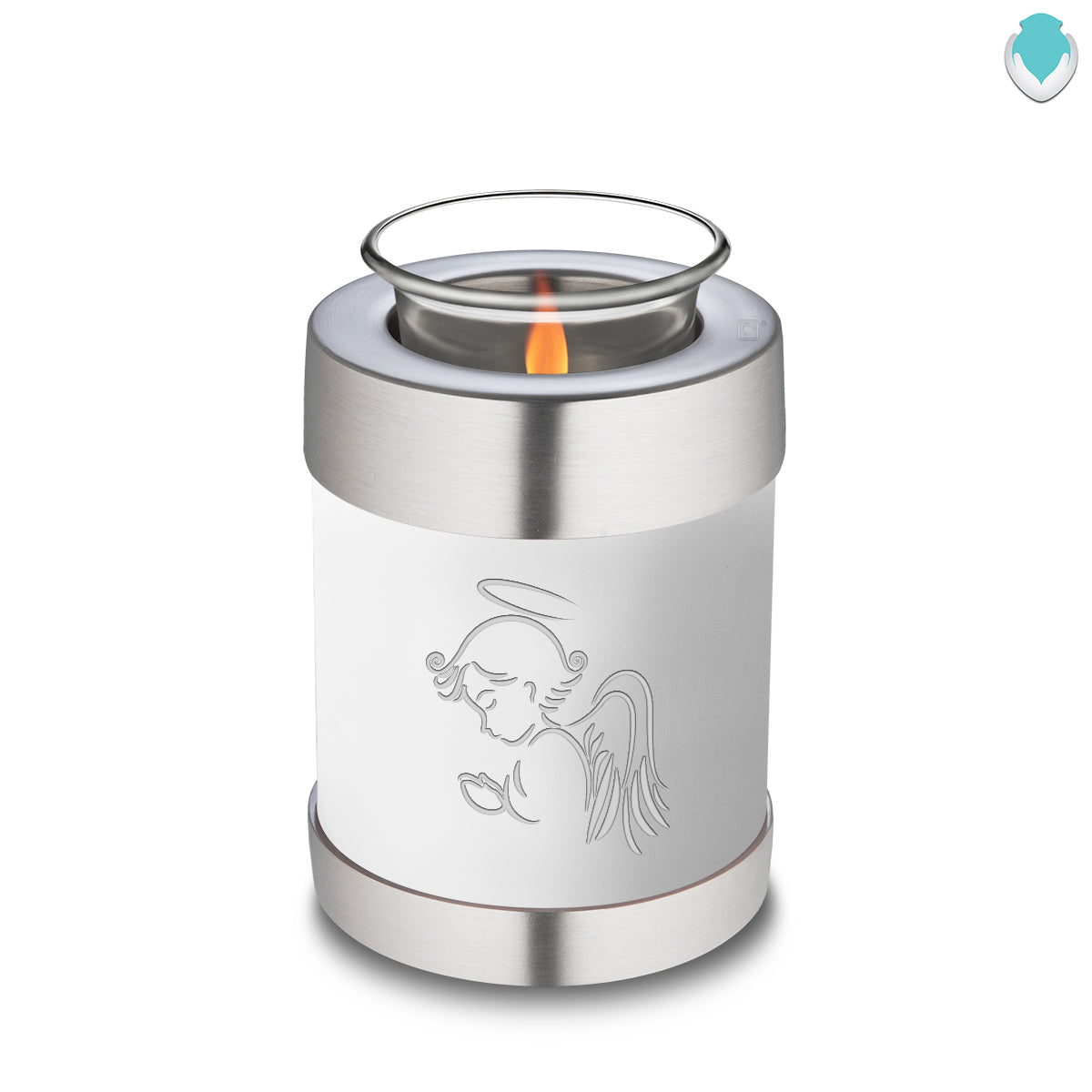 Candle Holder Embrace White Angel Cremation Urn