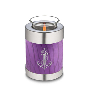 Candle Holder Embrace Pearl Purple Anchor Cremation Urn