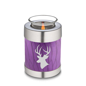 Candle Holder Embrace Pearl Purple Deer Cremation Urn