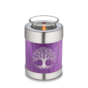 Candle Holder Embrace Pearl Purple Tree of Life Cremation Urn
