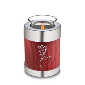 Candle Holder Embrace Pearl Candy Red Rose Cremation Urn