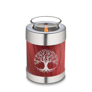 Candle Holder Embrace Pearl Candy Red Tree of Life Cremation Urn