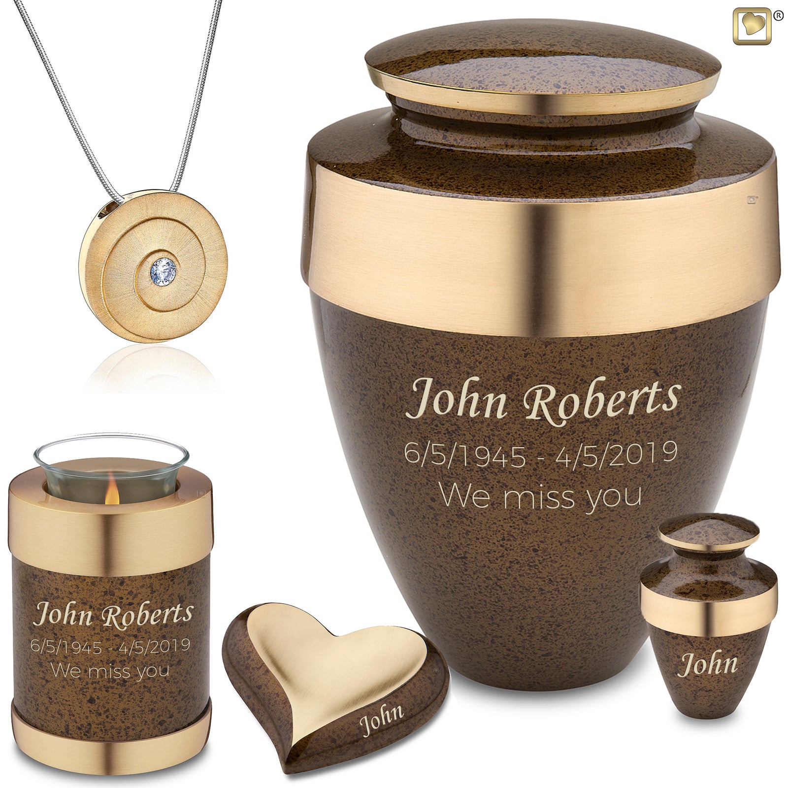 Adult Eternity Speckled Auburn Cremation Urn