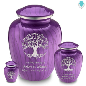 Medium Embrace Pearl Purple Tree of Life Cremation Urn