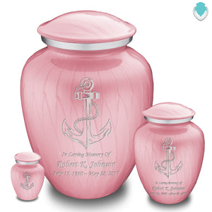 Keepsake Embrace Pearl Light Pink Anchor Cremation Urn