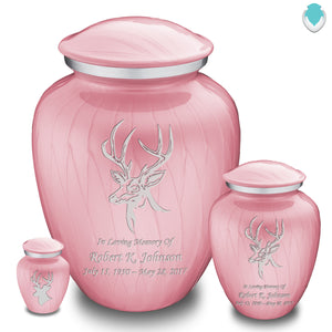 Keepsake Embrace Pearl Light Pink Deer Cremation Urn
