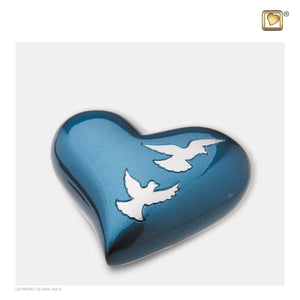 Heart Flying Doves Cremation Urn