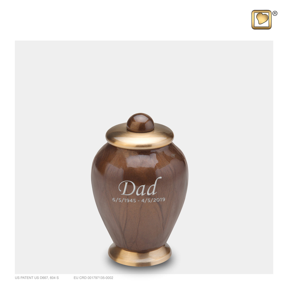 Keepsake Tall Simplicity Bronze Cremation Urn